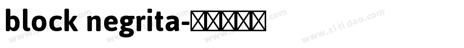 block negrita字体转换